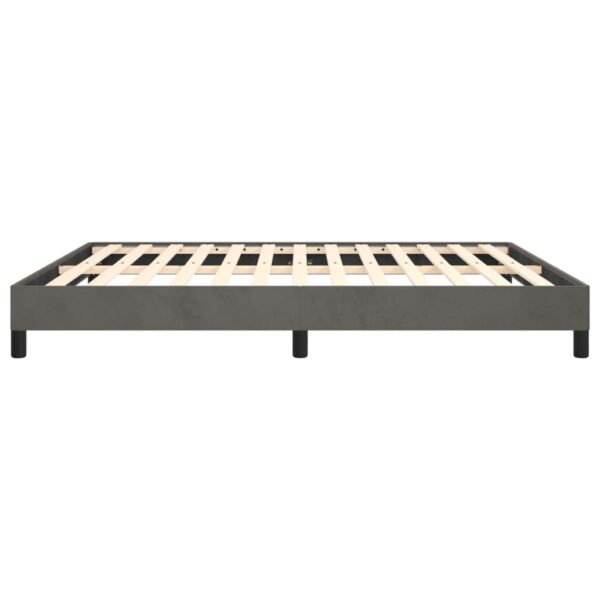 vidaXL Bed Frame Dark Gray 76"x79.9" King Velvet - Image 6