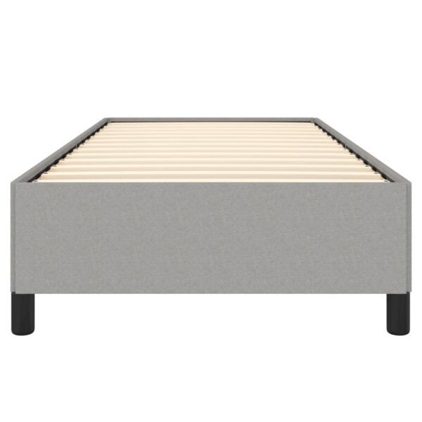 vidaXL Bed Frame Light Gray 39.4"x74.8" Twin Fabric - Image 5