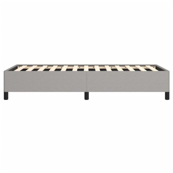 vidaXL Bed Frame Light Gray 39.4"x74.8" Twin Fabric - Image 6