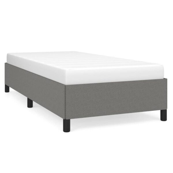 vidaXL Bed Frame Dark Gray 39.4"x74.8" Twin Fabric - Image 2