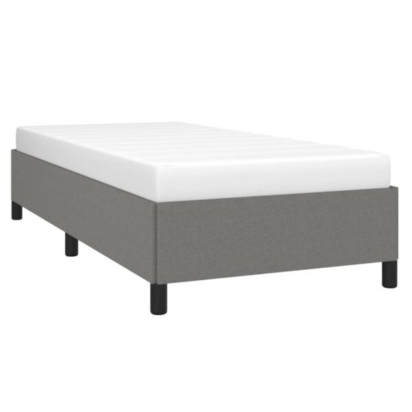 vidaXL Bed Frame Dark Gray 39.4"x74.8" Twin Fabric - Image 3