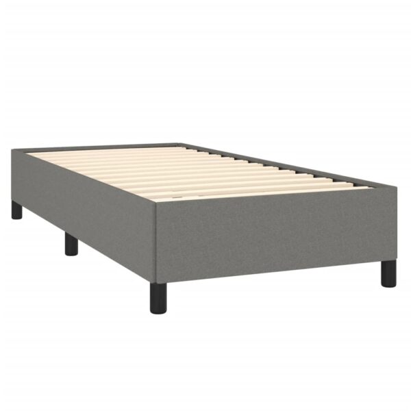 vidaXL Bed Frame Dark Gray 39.4"x74.8" Twin Fabric - Image 4