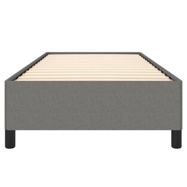 vidaXL Bed Frame Dark Gray 39.4"x74.8" Twin Fabric - Image 5