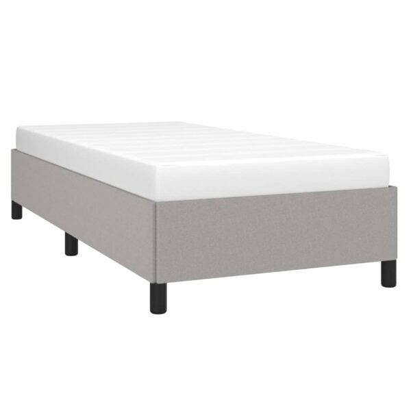 vidaXL Bed Frame Light Gray 39.4"x79.9" Twin XL Fabric - Image 3