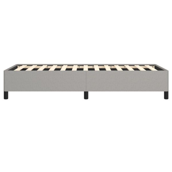 vidaXL Bed Frame Light Gray 39.4"x79.9" Twin XL Fabric - Image 6