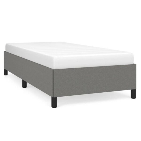 vidaXL Bed Frame Dark Gray 39.4"x79.9" Twin XL Fabric - Image 2