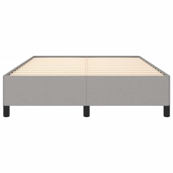 vidaXL Bed Frame Light Gray 53.9"x74.8" Full Fabric - Image 5