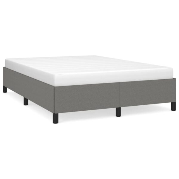 vidaXL Bed Frame Dark Gray 53.9"x74.8" Full Fabric - Image 2