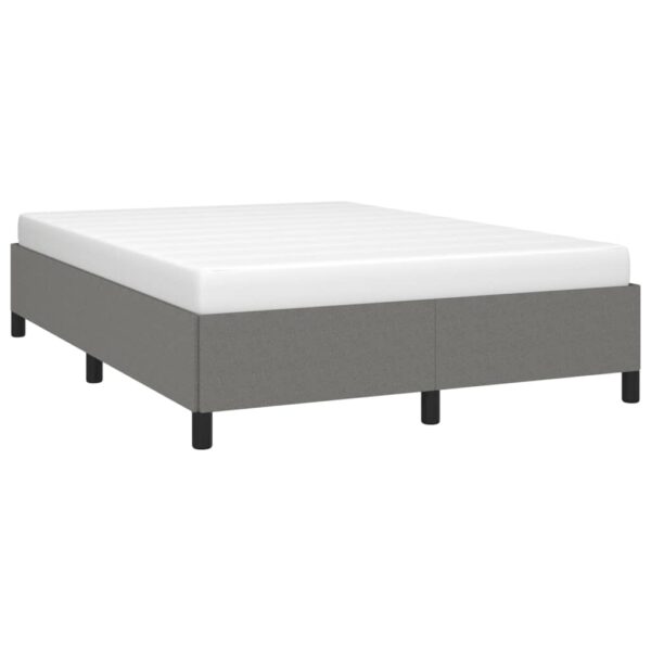 vidaXL Bed Frame Dark Gray 53.9"x74.8" Full Fabric - Image 3