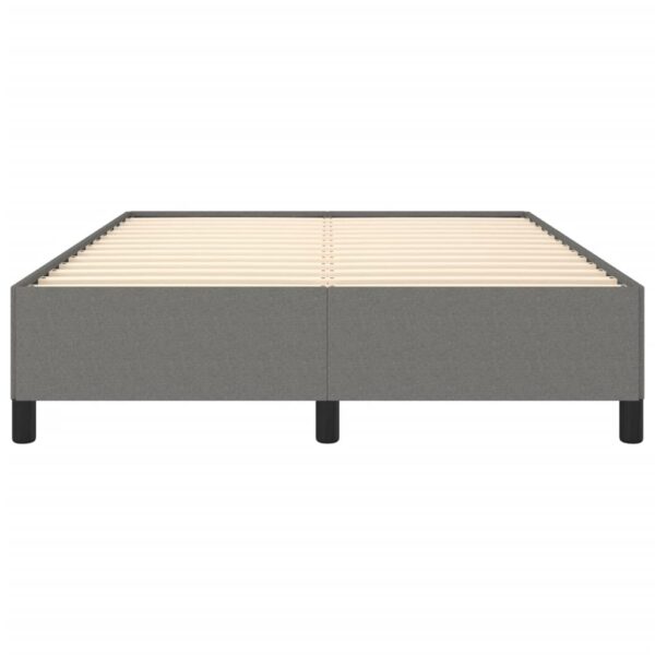 vidaXL Bed Frame Dark Gray 53.9"x74.8" Full Fabric - Image 5