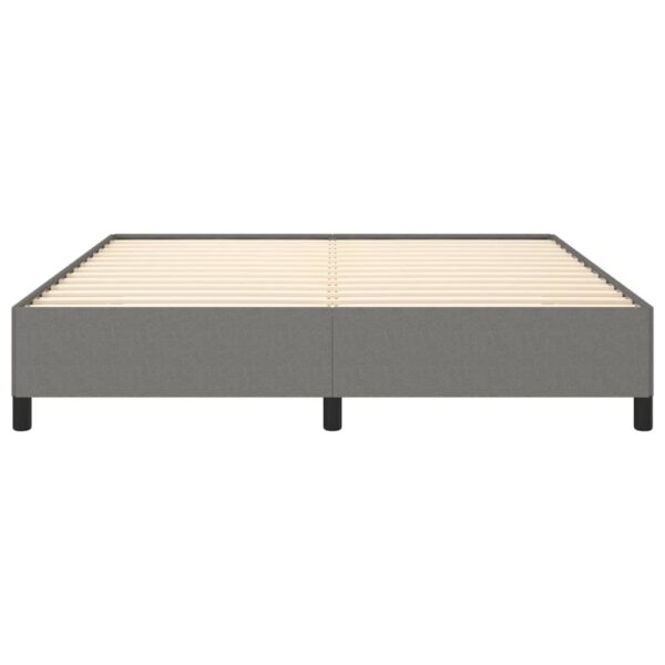 vidaXL Bed Frame Dark Gray 59.8"x79.9" Queen Fabric - Image 5