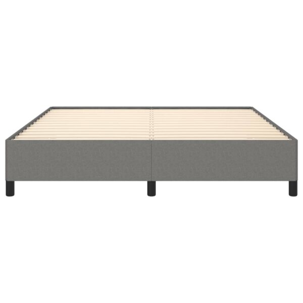 vidaXL Bed Frame Dark Gray 76"x79.9" King Fabric - Image 5