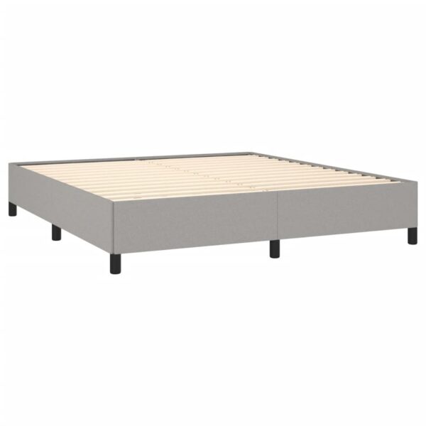 vidaXL Bed Frame Light Gray 72"x83.9" California King Fabric - Image 4