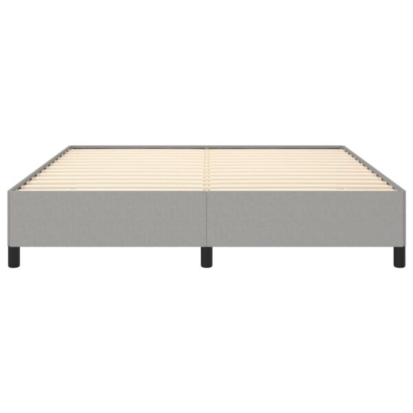 vidaXL Bed Frame Light Gray 72"x83.9" California King Fabric - Image 5