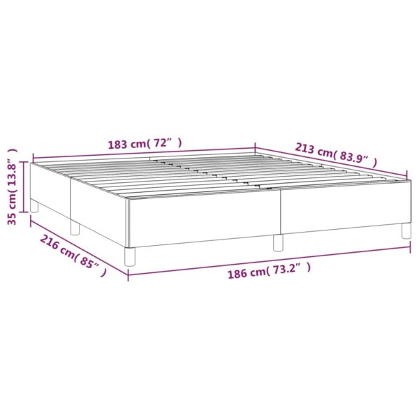 vidaXL Bed Frame Light Gray 72"x83.9" California King Fabric - Image 9