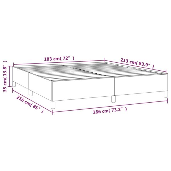 vidaXL Bed Frame Dark Gray 72"x83.9" California King Fabric - Image 9