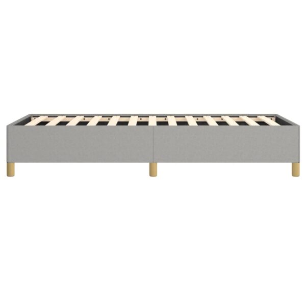 vidaXL Bed Frame Light Gray 39.4"x79.9" Twin XL Fabric - Image 6