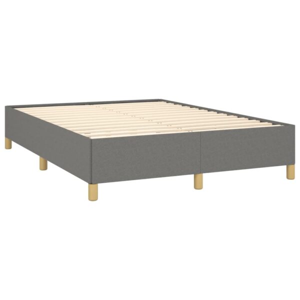 vidaXL Bed Frame Dark Gray 53.9"x74.8" Full Fabric - Image 4