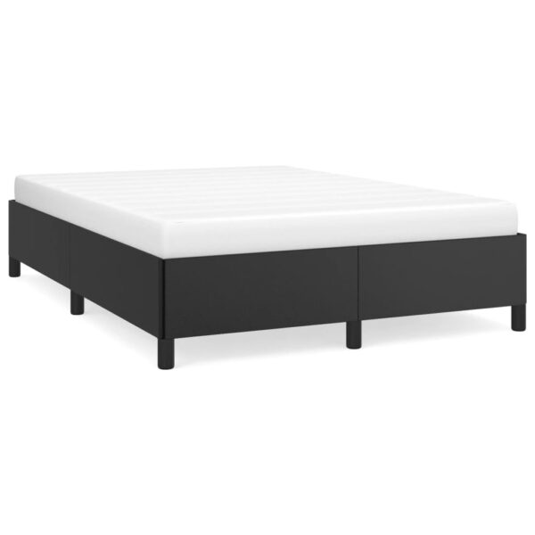 vidaXL Bed Frame Black 53.9"x74.8" Full Faux Leather - Image 2