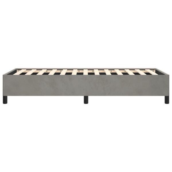 vidaXL Bed Frame Light Gray 39.4"x74.8" Twin Velvet - Image 6