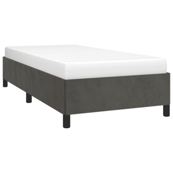 vidaXL Bed Frame Dark Gray 39.4"x74.8" Twin Velvet - Image 3