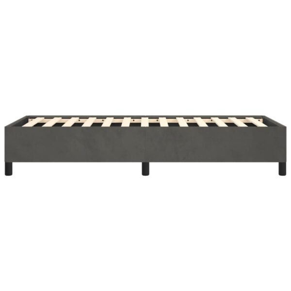 vidaXL Bed Frame Dark Gray 39.4"x74.8" Twin Velvet - Image 6