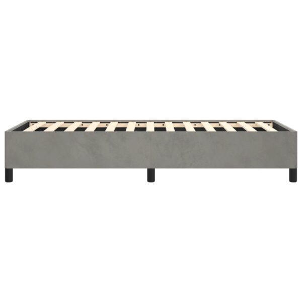 vidaXL Bed Frame Light Gray 39.4"x79.9" Twin XL Velvet - Image 6