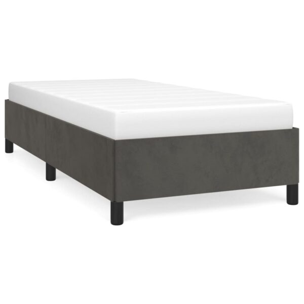 vidaXL Bed Frame Dark Gray 39.4"x79.9" Twin XL Velvet - Image 2