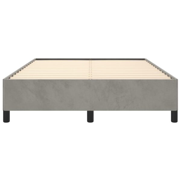 vidaXL Bed Frame Light Gray 53.9"x74.8" Full Velvet - Image 5