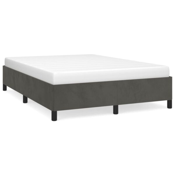 vidaXL Bed Frame Dark Gray 53.9"x74.8" Full Velvet - Image 2