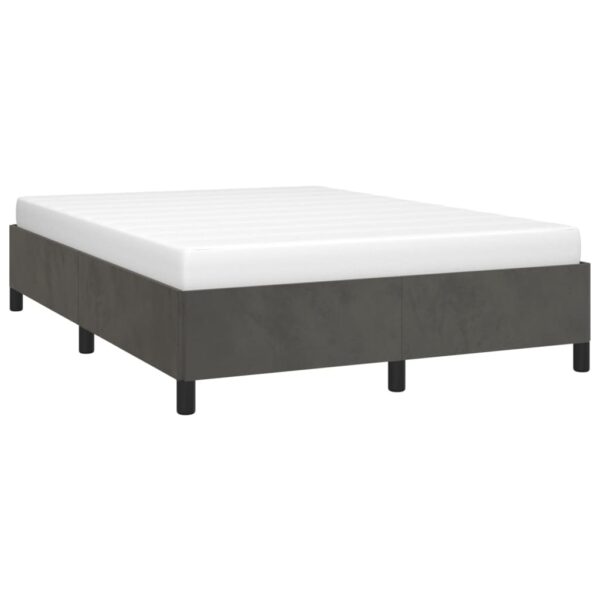 vidaXL Bed Frame Dark Gray 53.9"x74.8" Full Velvet - Image 3