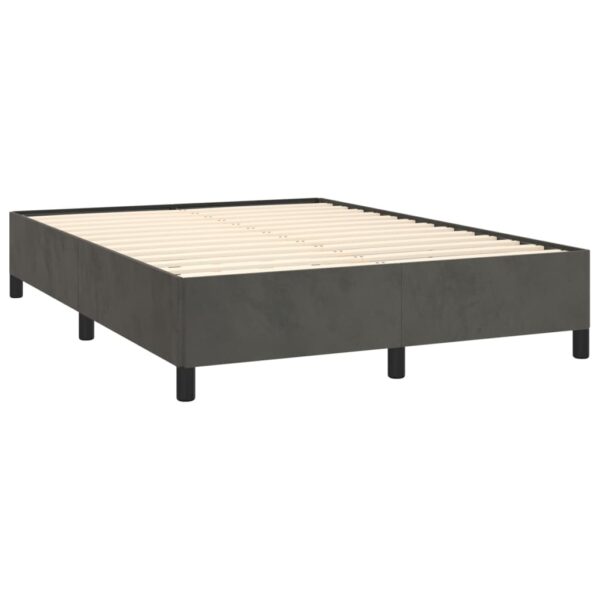 vidaXL Bed Frame Dark Gray 53.9"x74.8" Full Velvet - Image 4