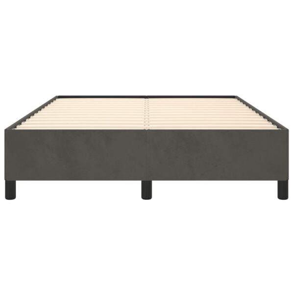 vidaXL Bed Frame Dark Gray 53.9"x74.8" Full Velvet - Image 5