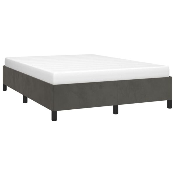 vidaXL Bed Frame Dark Gray 59.8"x79.9" Queen Velvet - Image 3