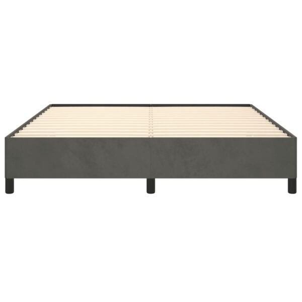 vidaXL Bed Frame Dark Gray 59.8"x79.9" Queen Velvet - Image 5