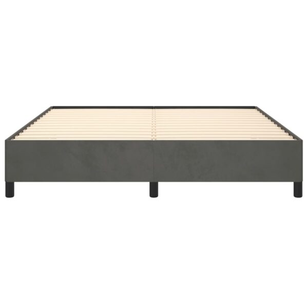 vidaXL Bed Frame Dark Gray 72"x83.9" California King Velvet - Image 5