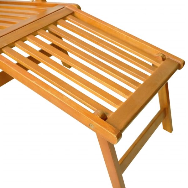 vidaXL Patio Deck Chairs with Footrests 2 pcs Solid Wood Acacia - Image 6