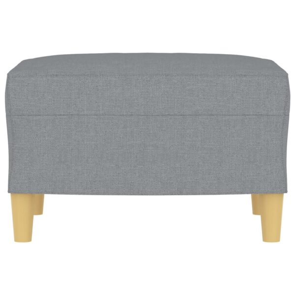 vidaXL Footstool Light Gray 23.6"x19.7"x16.1" Fabric - Image 3