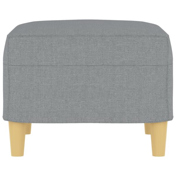 vidaXL Footstool Light Gray 23.6"x19.7"x16.1" Fabric - Image 4