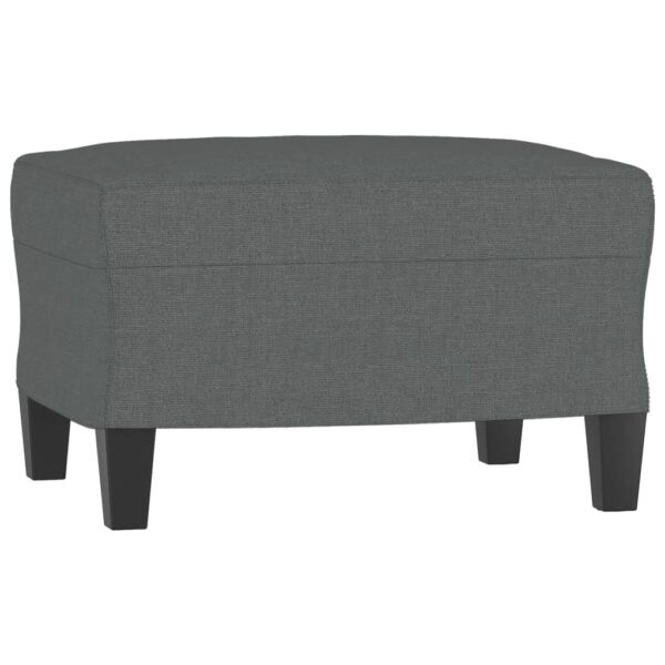 vidaXL Footstool Dark Gray 23.6"x19.7"x16.1" Fabric - Image 2