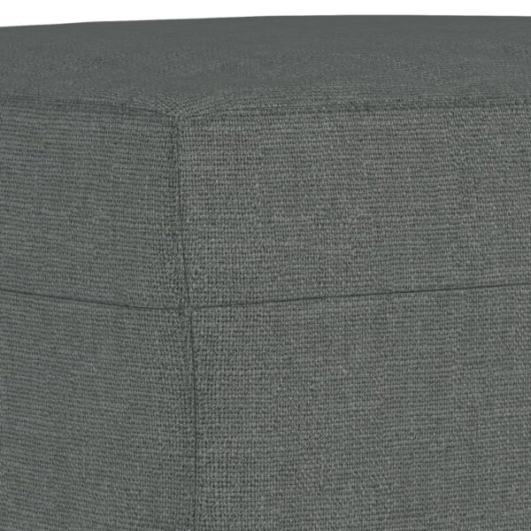 vidaXL Footstool Dark Gray 23.6"x19.7"x16.1" Fabric - Image 5