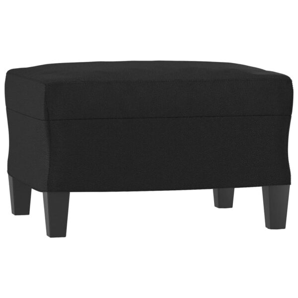 vidaXL Footstool Black 23.6"x19.7"x16.1" Faux Leather - Image 2