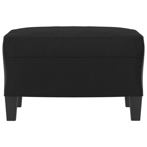 vidaXL Footstool Black 23.6"x19.7"x16.1" Faux Leather - Image 3