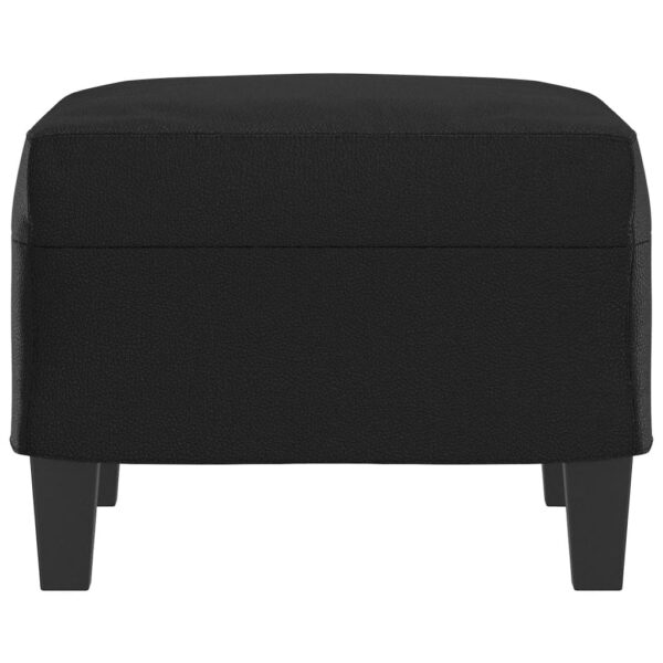 vidaXL Footstool Black 23.6"x19.7"x16.1" Faux Leather - Image 4