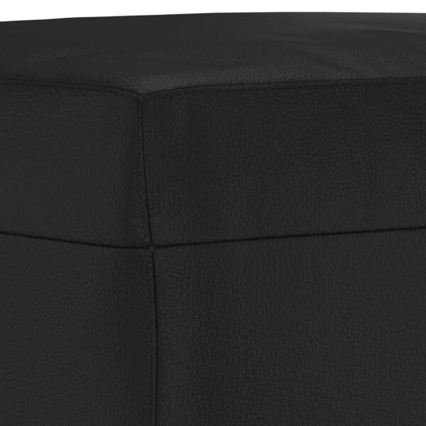 vidaXL Footstool Black 23.6"x19.7"x16.1" Faux Leather - Image 5