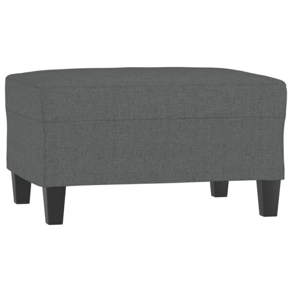 vidaXL Footstool Dark Gray 27.6"x21.7"x16.1" Fabric - Image 2