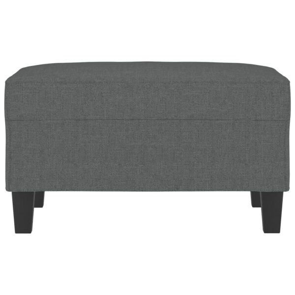 vidaXL Footstool Dark Gray 27.6"x21.7"x16.1" Fabric - Image 3