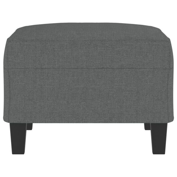 vidaXL Footstool Dark Gray 27.6"x21.7"x16.1" Fabric - Image 4