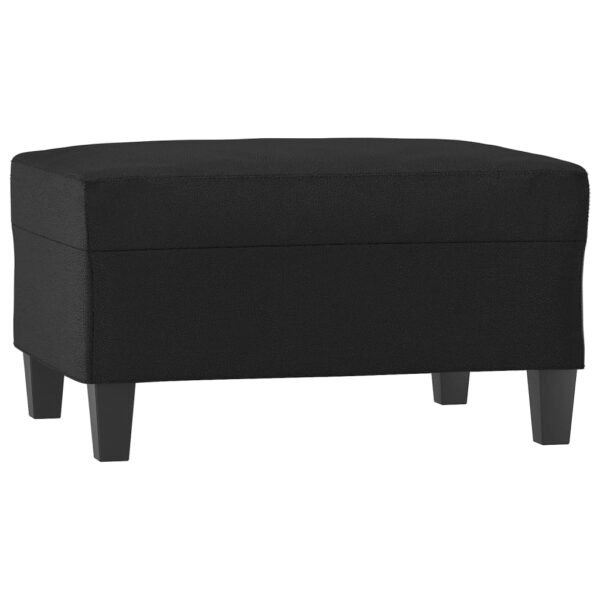 vidaXL Footstool Black 27.6"x21.7"x16.1" Faux Leather - Image 2