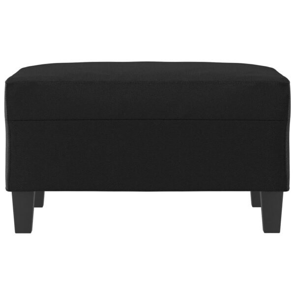 vidaXL Footstool Black 27.6"x21.7"x16.1" Faux Leather - Image 3